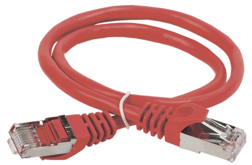 ITK Коммутационный шнур (патч-корд) кат.6 FTP PVC 1м красный | код PC04-C6F-1M | IEK